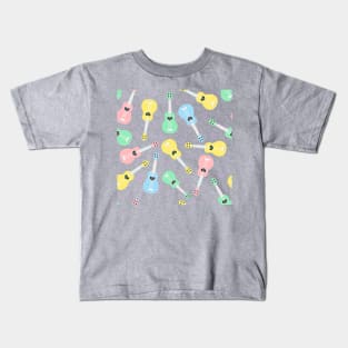 Joyful Ukuleles In Summery Pastels Kids T-Shirt